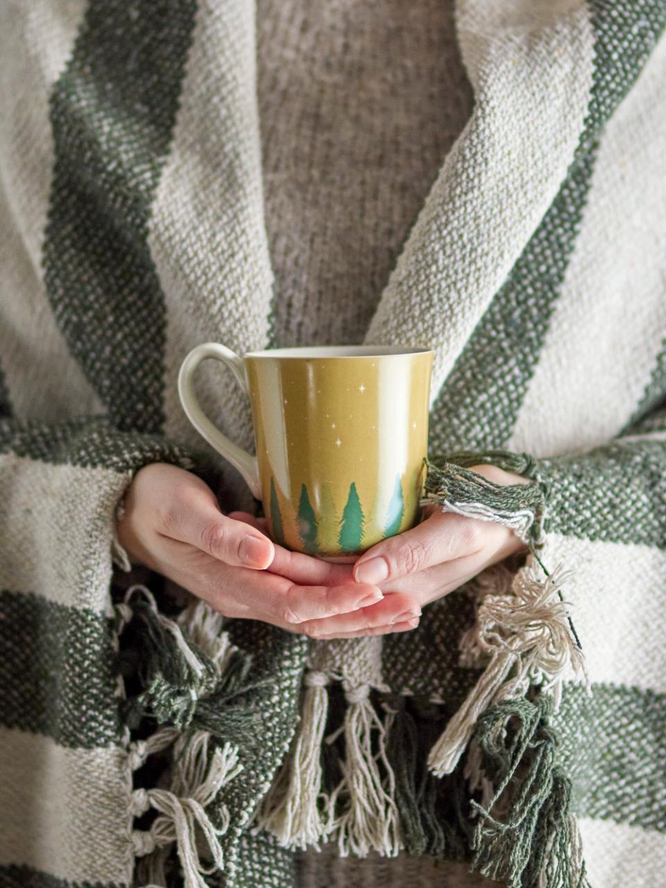 Bloomingville Spruce Mugg, Grön, Stengods, 6-pack