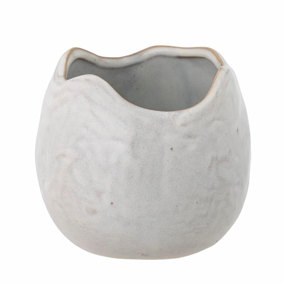 Bloomingville Pennie Kruka, Vit, Stengods, 4-pack