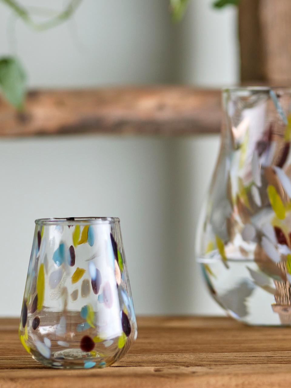 Creative Collection Kenji Dricksglas, Gul, Återvunnet Glas, 6-pack