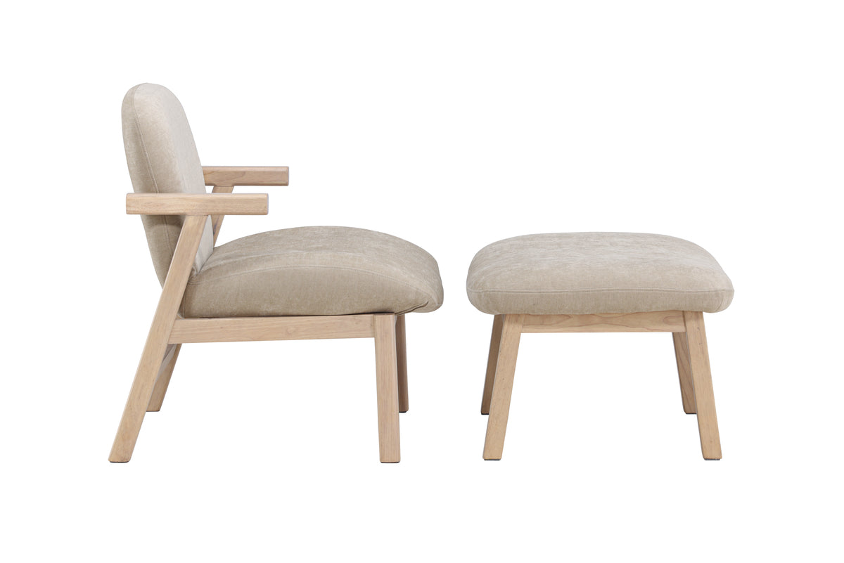 Venture Home Rile Ottoman Beige + Fåtölj Beige