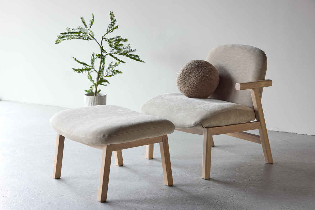 Venture Home Rile Ottoman Beige + Fåtölj Beige