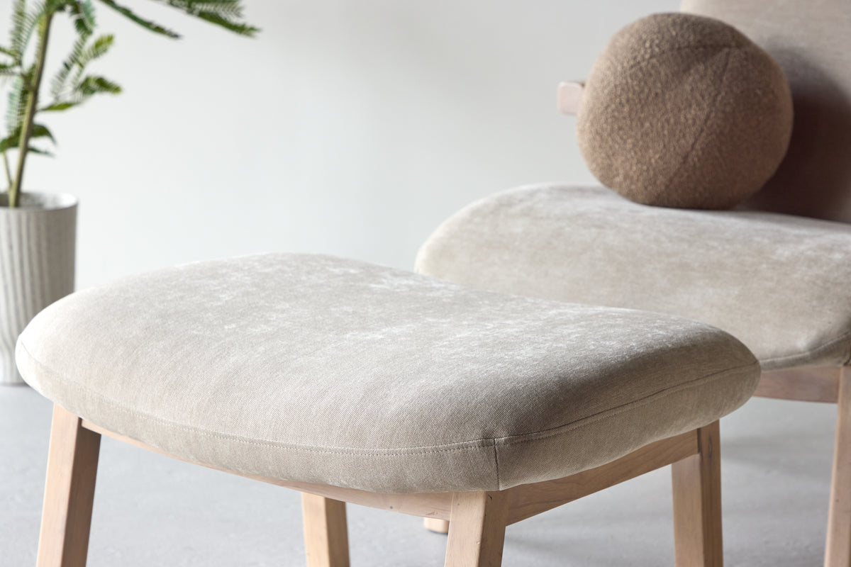 Venture Home Rile Ottoman Beige + Fåtölj Beige