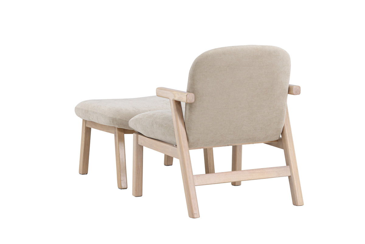 Venture Home Rile Ottoman Beige + Fåtölj Beige