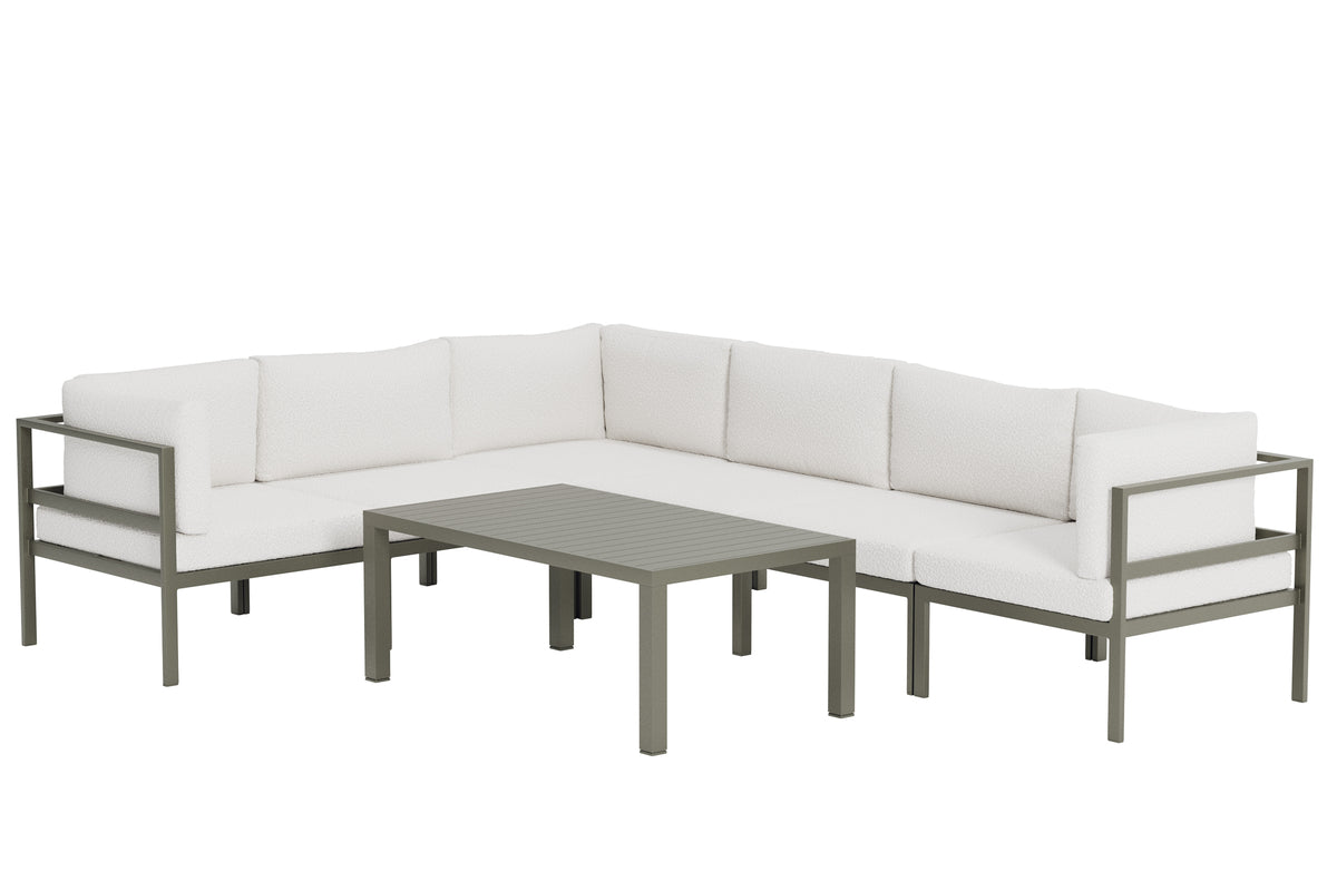 Venture Home Copacabana Soffmoduler Brun + Soffmoduler Brun + Soffbord 120 x 70 Brun