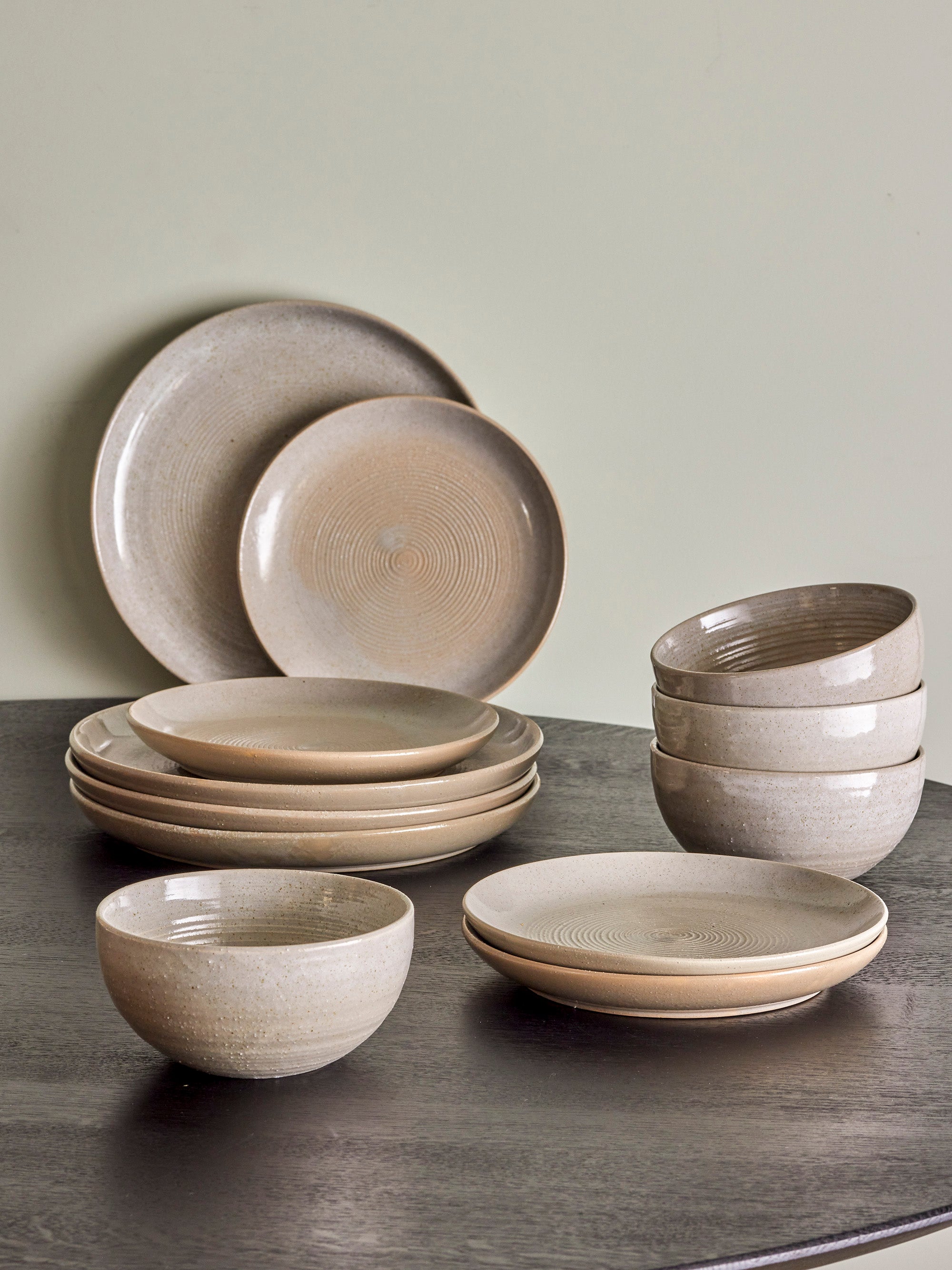 Bloomingville TAUPE Servisset, Grå, Stengods