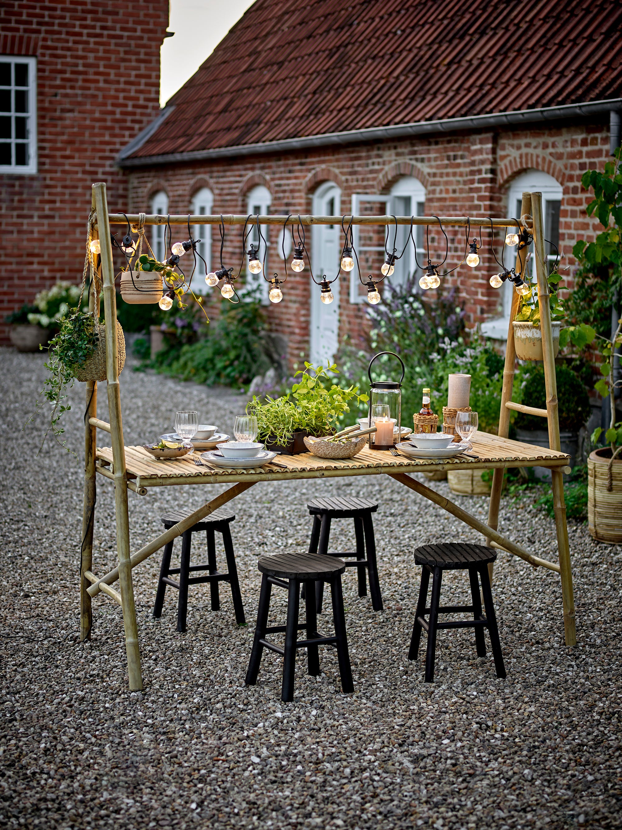 Bloomingville CALEN Servisset, Blå, Stengods
