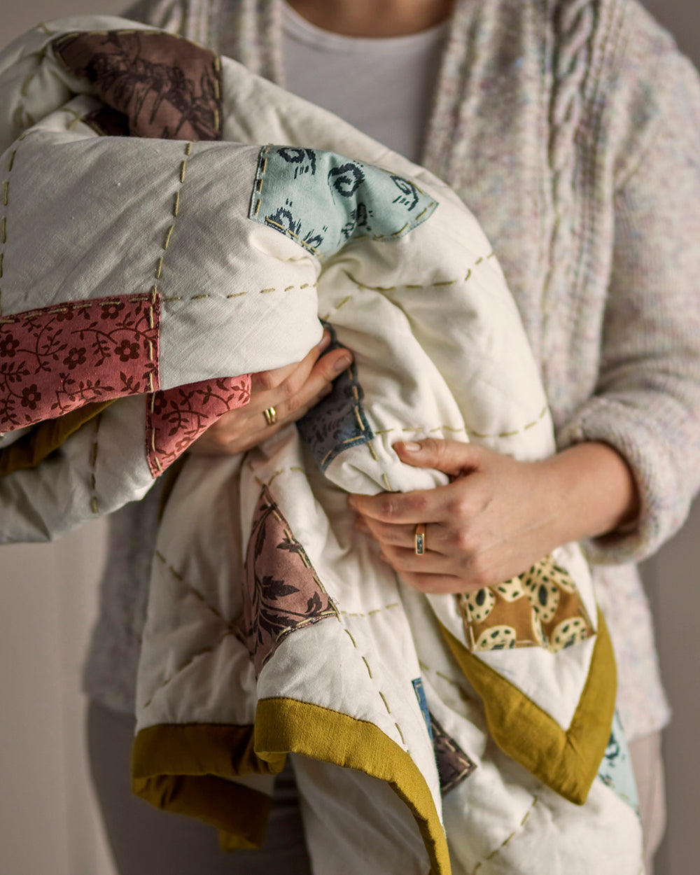 Bloomingville MINI MELUA Överkast, Natur, Bomull