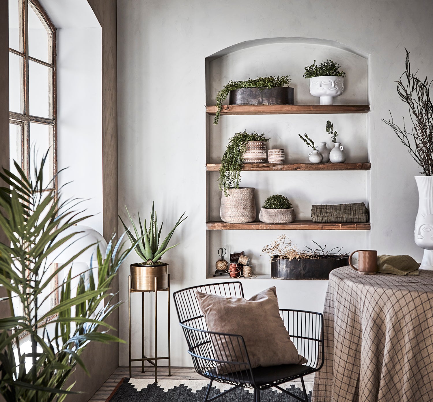 Affari Of Sweden ELSA Bordsduk, Beige/svart