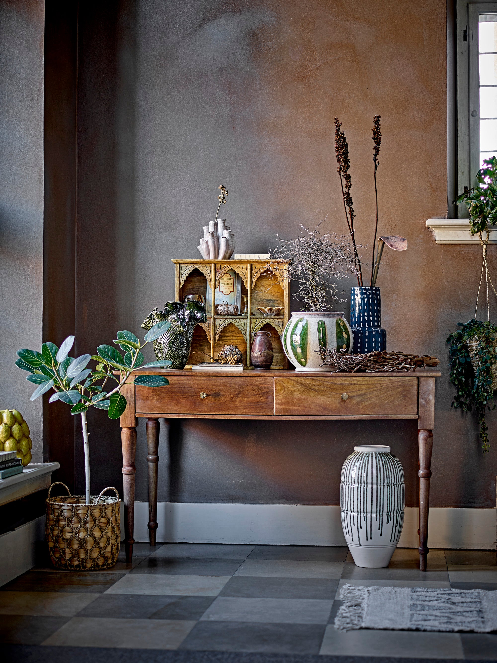 Creative Collection JOLEEN Korg, Natur, Vattenhyacint, set om 3